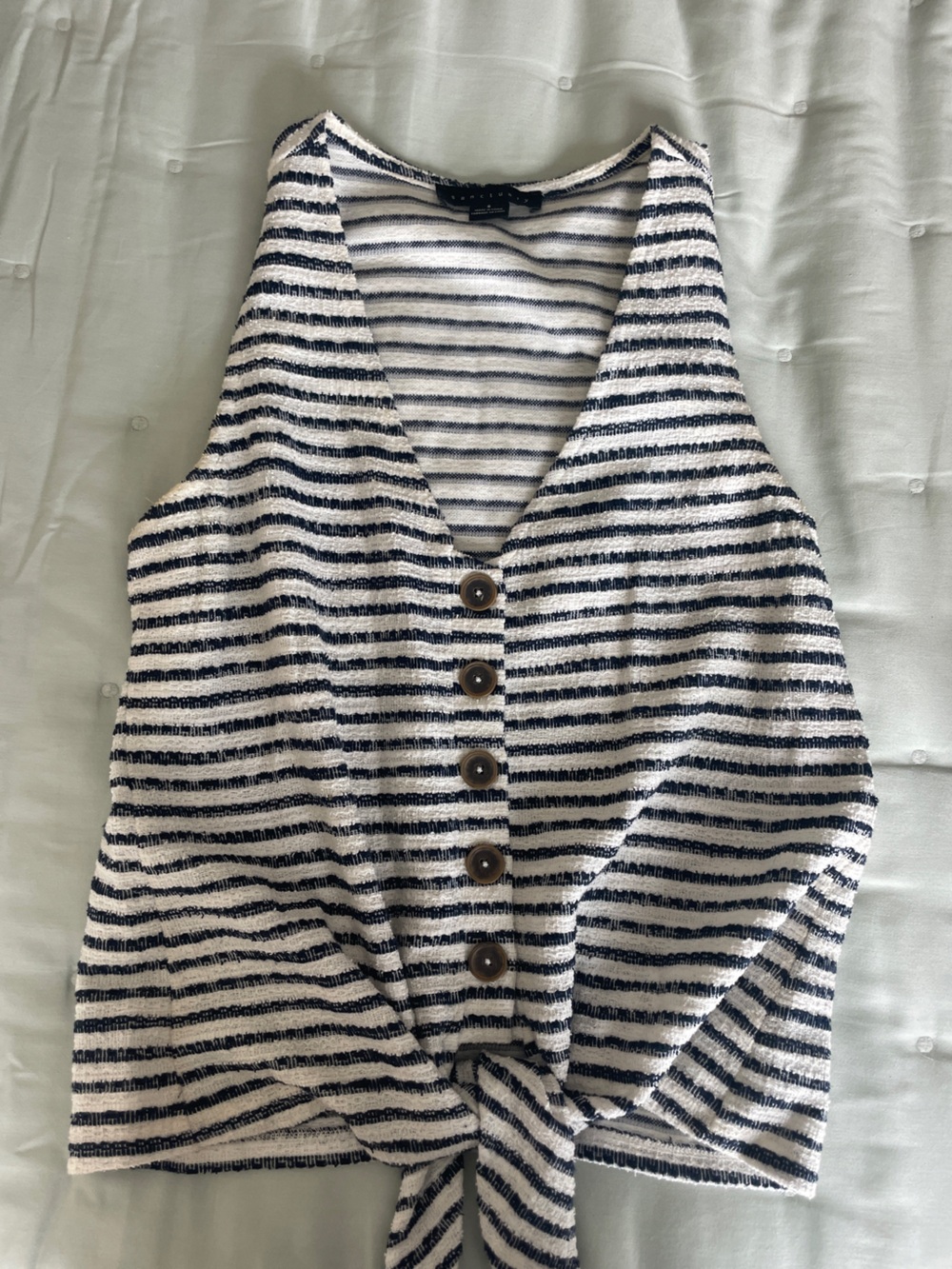 Sanctuary Navy & White Striped Knit Cardigan